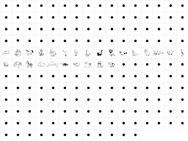 Monkey Business  glyph index