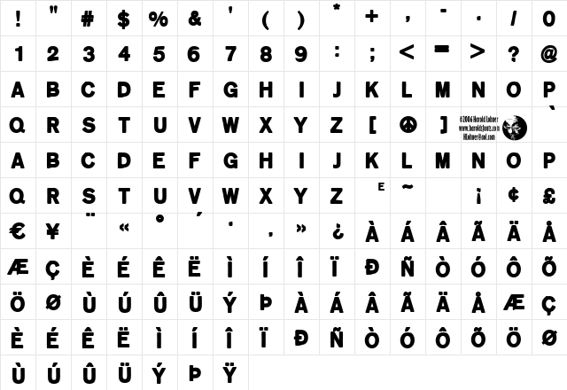 GardenEmpty Regular  glyph index