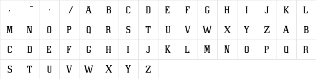 PAC LIBERTAS PAC LIBERTAS  glyph index