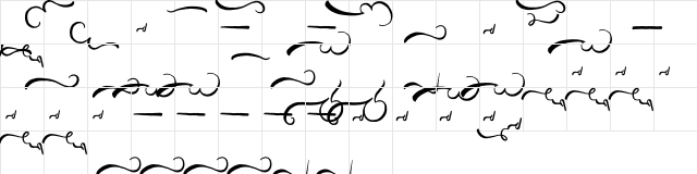 Aisy Khadijah Swashed Regular  glyph index