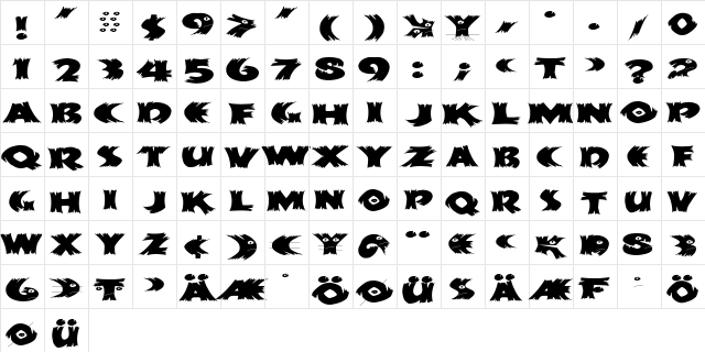 KlitschKOtiqua Regular  glyph index