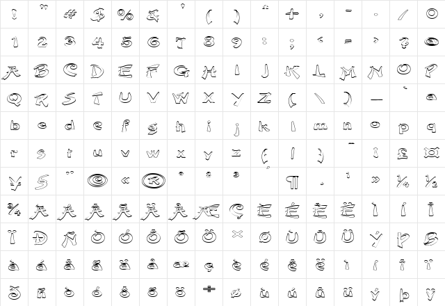 FZ UNIQUE 38 HOLLOW EX Normal  glyph index
