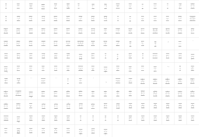 KG Primary Dots Lined NOSPACE Regular  glyph index