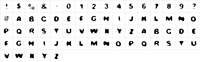 AdLib Regular  glyph index