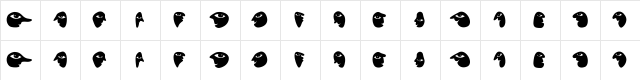 Troep Regular  glyph index