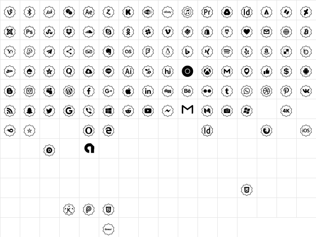 Font Color icon Regular  glyph index