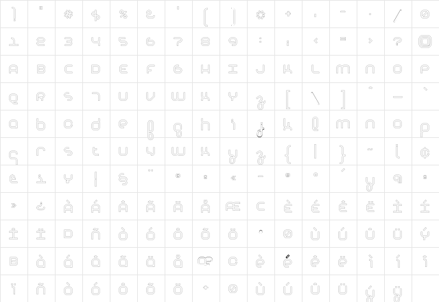 Basix Medium  glyph index
