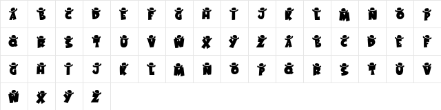 KR Western Wear 1 Regular  glyph index