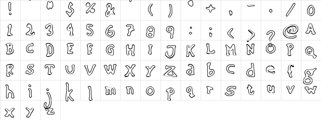 Sinking Ship (outline) Regular  glyph index