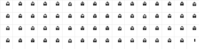 old time radio Regular  glyph index