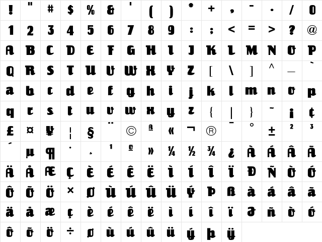 Einhorn ICG  glyph index