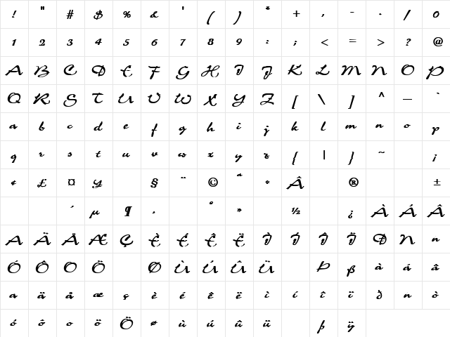 Legal Fees 1 Bold  glyph index