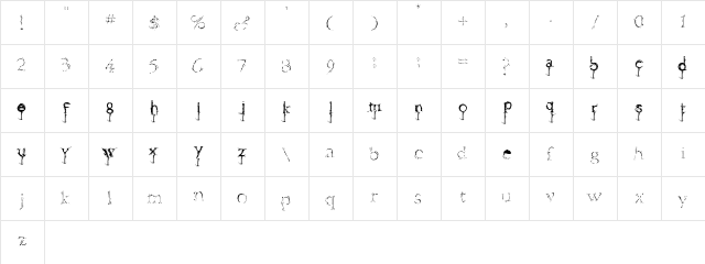 Finial Eaten  glyph index