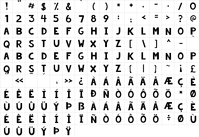 KG Summer Storm Smooth Regular  glyph index