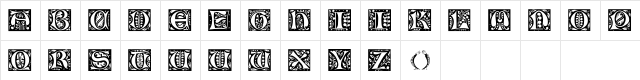 ChristensenCaps Regular  glyph index