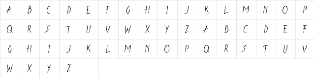 BLacx Dog Regular  glyph index