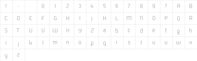 Redonda Regular  glyph index