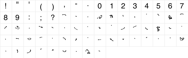 duktonian Regular  glyph index