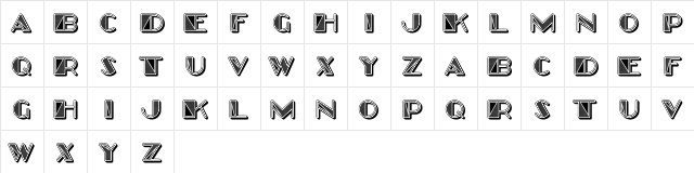 Kosaken Regular  glyph index