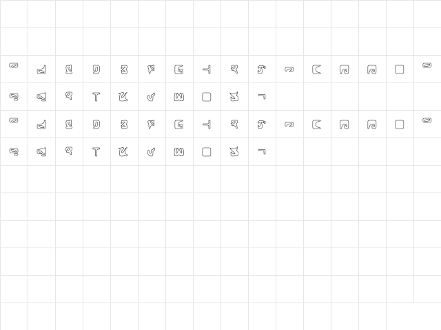 Romulus Hollow Plain  glyph index