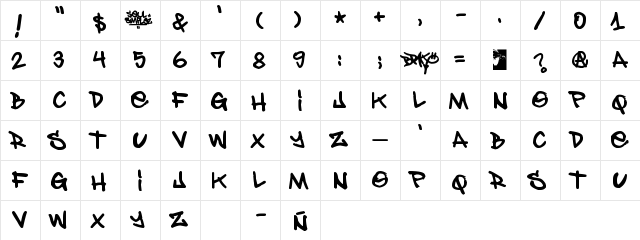 Soulsimplez Normal  glyph index
