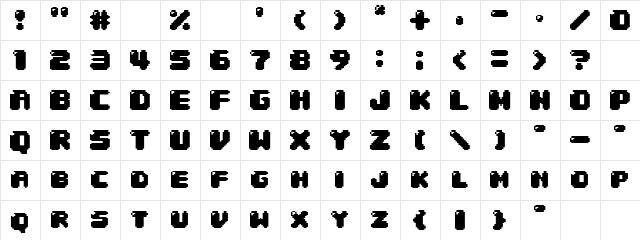 04b30 Regular  glyph index
