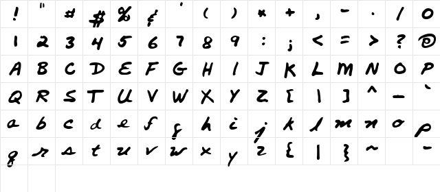 Pali Regular  glyph index