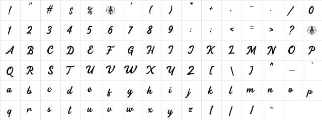 Crockotten Personal Use Only Regular  glyph index