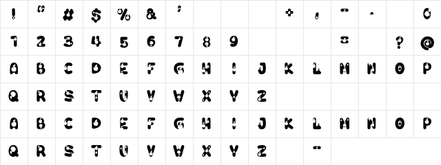 An Apple Regular  glyph index