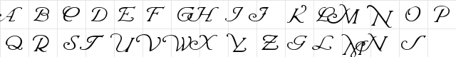 Wrenn Initials Regular  glyph index