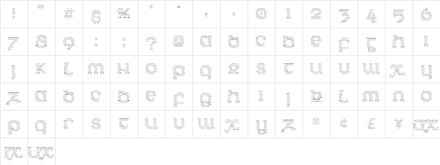 N.E. White Knots (Filtering Gift For LexKomin Regular  glyph index