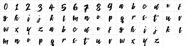 The Conquer Free Demo Regular  glyph index