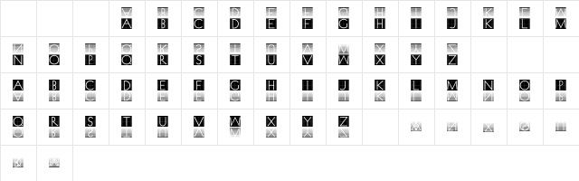 Xperimentypo Nr1  glyph index