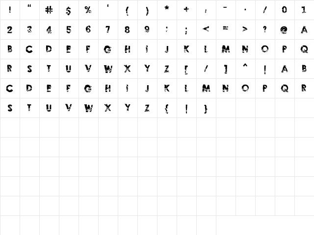 No Hard Evidence Regular  glyph index