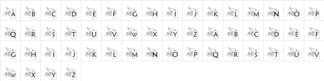 pf_cutebird1 Regular  glyph index