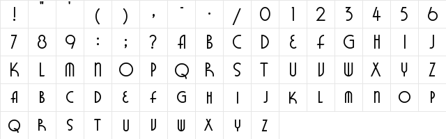 BigTentPlayersNF Regular  glyph index