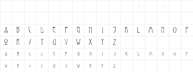 SPEAKEASY Normal  glyph index