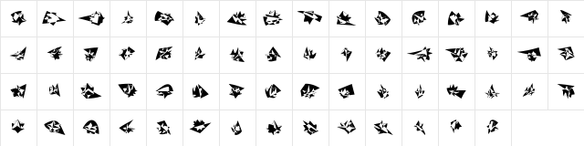 Formo Regular  glyph index