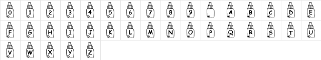 Summer's Baby Bottles Regular  glyph index