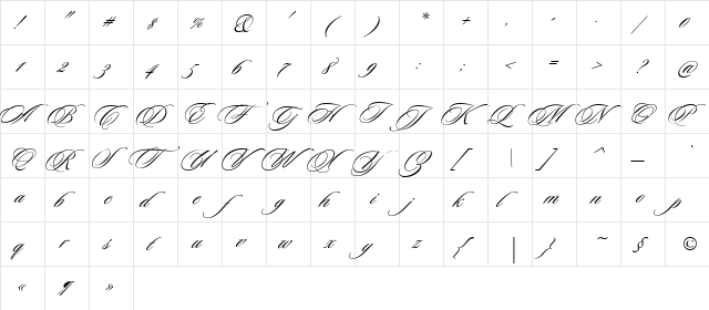 Ceremonious Two Regular  glyph index