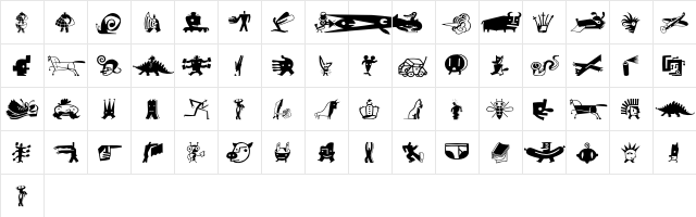 BigCheeseLight Medium  glyph index