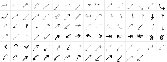 PeaxWebdesignarrows Medium  glyph index