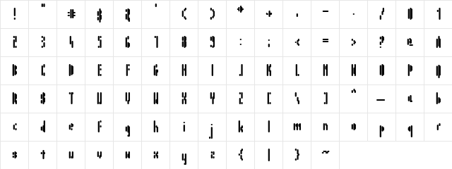 Air in Space Regular  glyph index