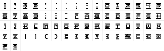 EmpireState Regular  glyph index