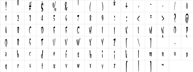 Hydrogen Regular  glyph index