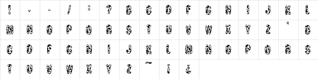 MooCowSW Regular  glyph index