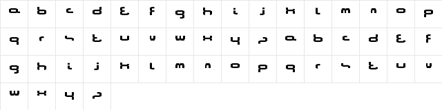 Bitstorm Regular  glyph index
