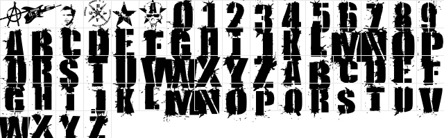 KRIPTON A Regular  glyph index