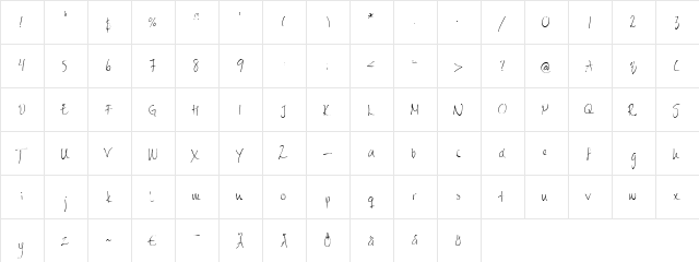 Ellifont Regular  glyph index