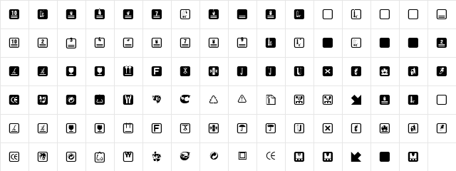 Notice Regular  glyph index